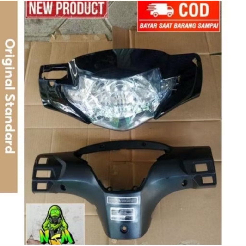 batok depan belakang supra x 125 lama warna hitam set reflektor depan kualitas original