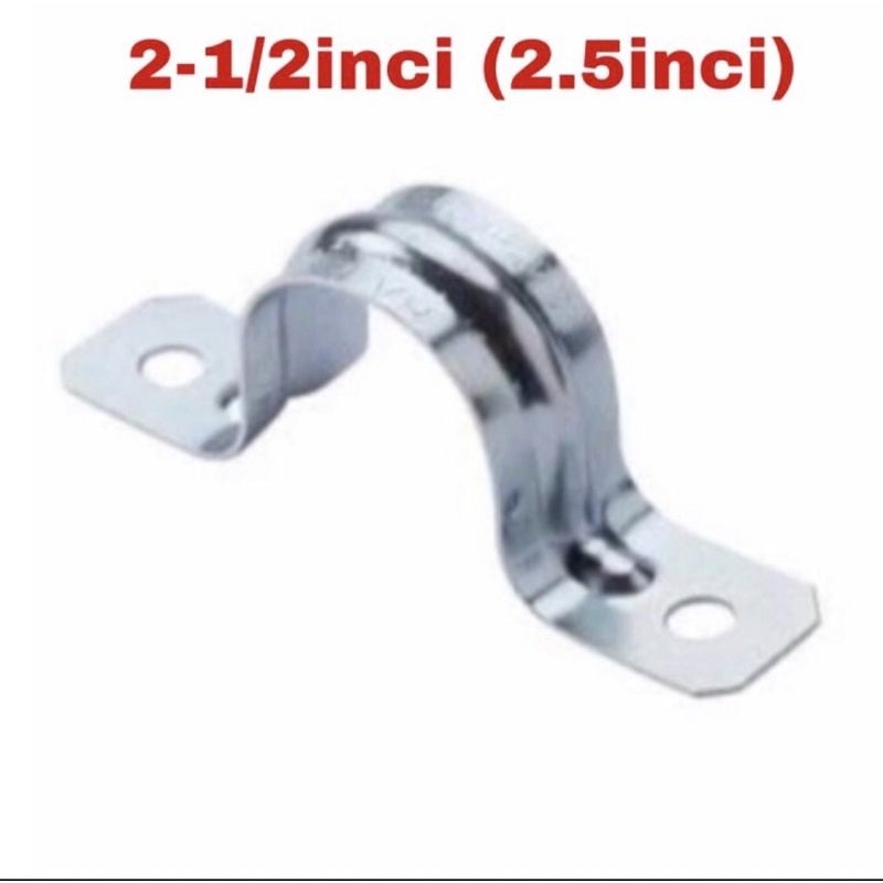 KLEM PIPA PLAT BESI 2 1/2 INCH / KLEM PIPA BESI