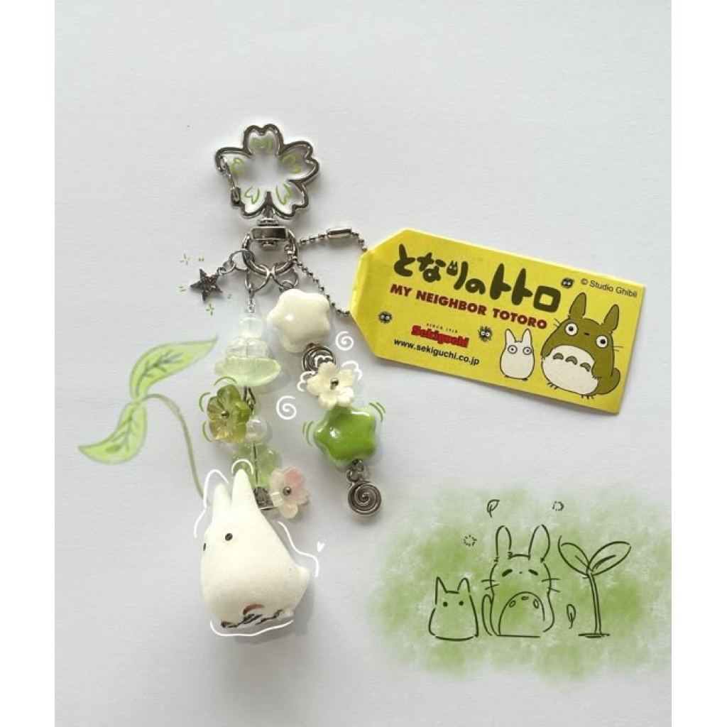 keychain totoro ghibli varian putih