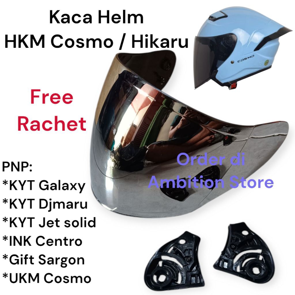 Kaca Visor Helm HKM Cosmo Free Rachet Kaca Helm HKM Hikaru