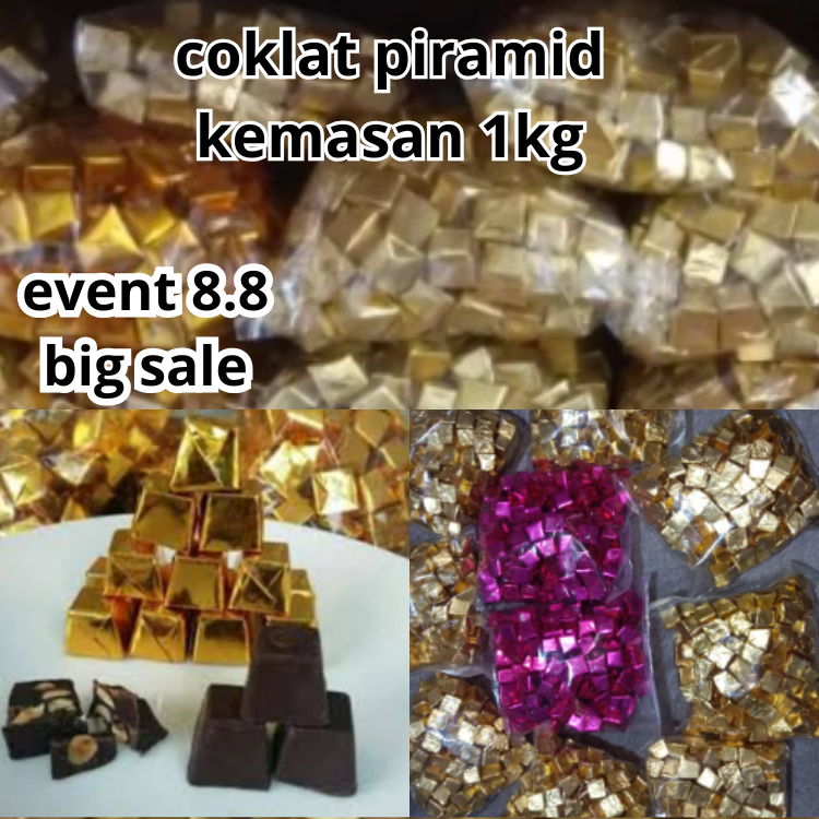 

coklat silverqueen piramid 1kg coklelat delfi mix milk isi kacang mede