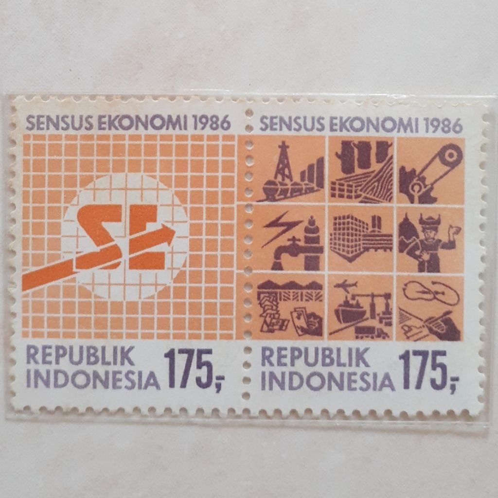 

Perangko Indonesia Sensus Ekonomi Tahun 1986 set lengkap - 2pcs