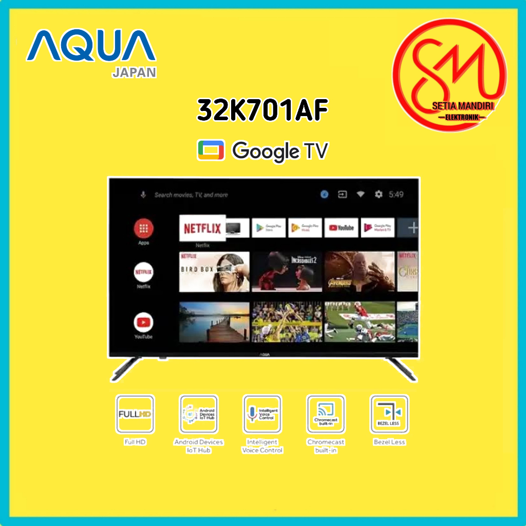 [instant] AQUA Elektronik TV 32 inch AQT32K701A - 32 Inch Smart TV Android - HD - Google Play
