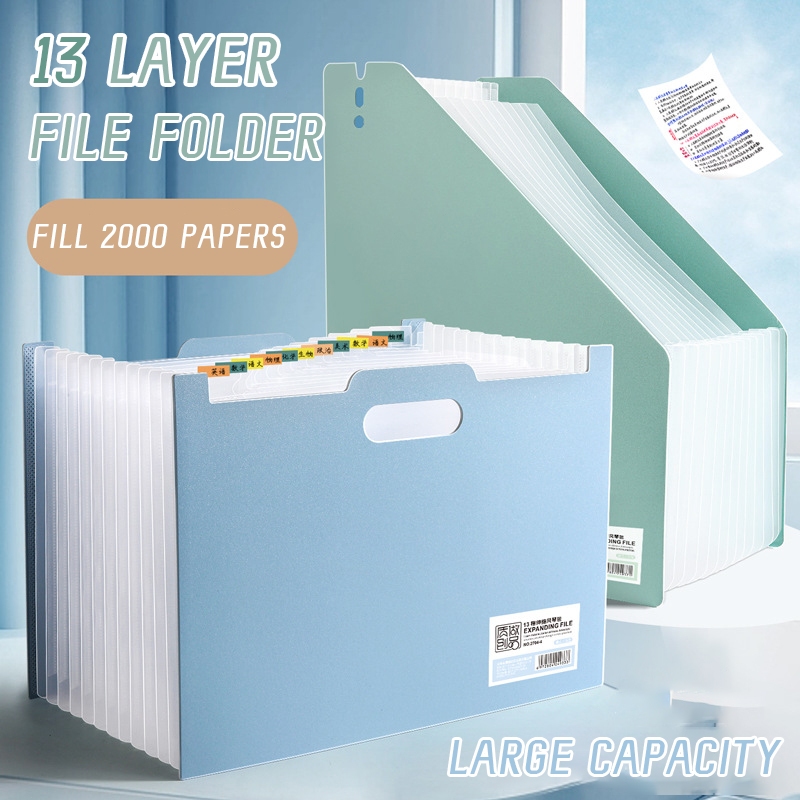

13 Layer A4 Folder Desktop Standing File Holder / Standing File Folder A4 Document Bag