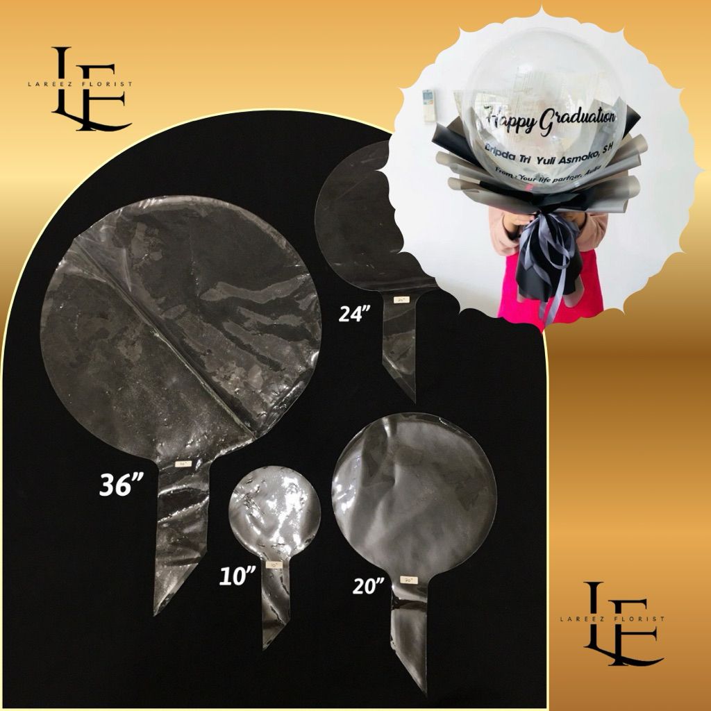 PVC Transparant Bobo Balloon 36 inch / 36" Ukuran Besar Jumbo | Balon Bening Transparan untuk Ucapan