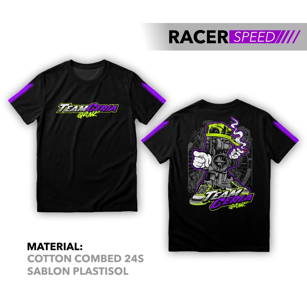 RACERSPEED| Kaos Team Ceria 1200m(gratis stiker) |KaosHerexTermurah|KaosRacing|KaosDistroCowo