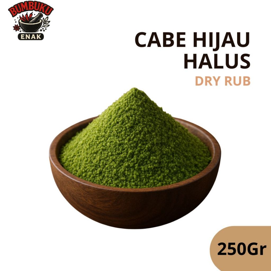 

Bumbu Tabur Cabe Hijau Halus 250gr Gurih Pedas Khas Nusantara | Dry Rub Praktis untuk Segala Masakan