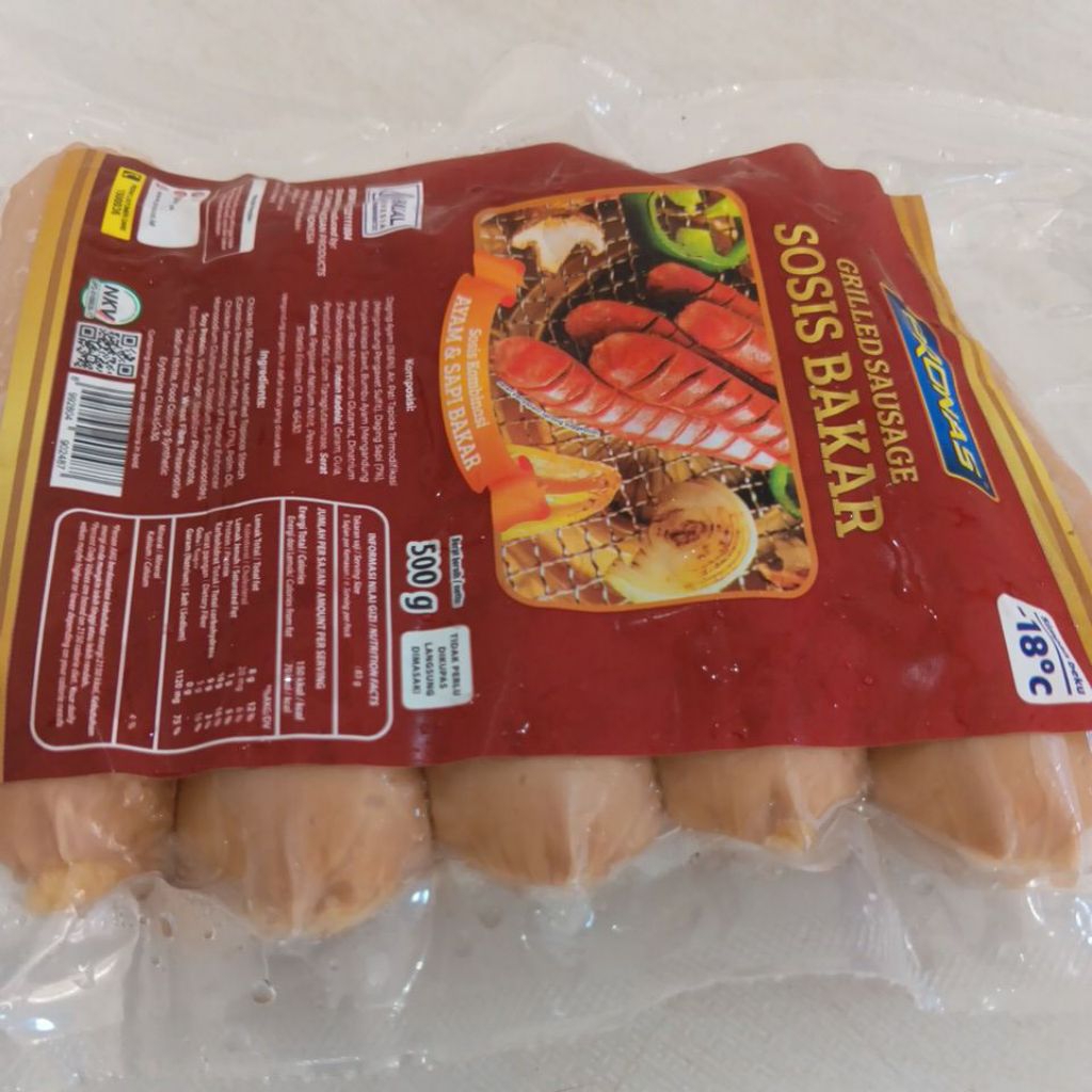 

Discount!!,isi 10 Sosis PRONAS Bakar , Sosis Bakar Jumbo Merk PRONAS, isi 10 bj, Sapi Kombinasi 500gr, expired 26 September 2025