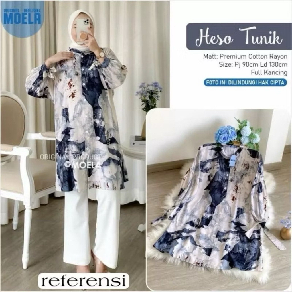 Atasan Wanita Tunik Fashionable Mewah Model Terkini High Quality Keren Simple Kekinian Formal Oversi