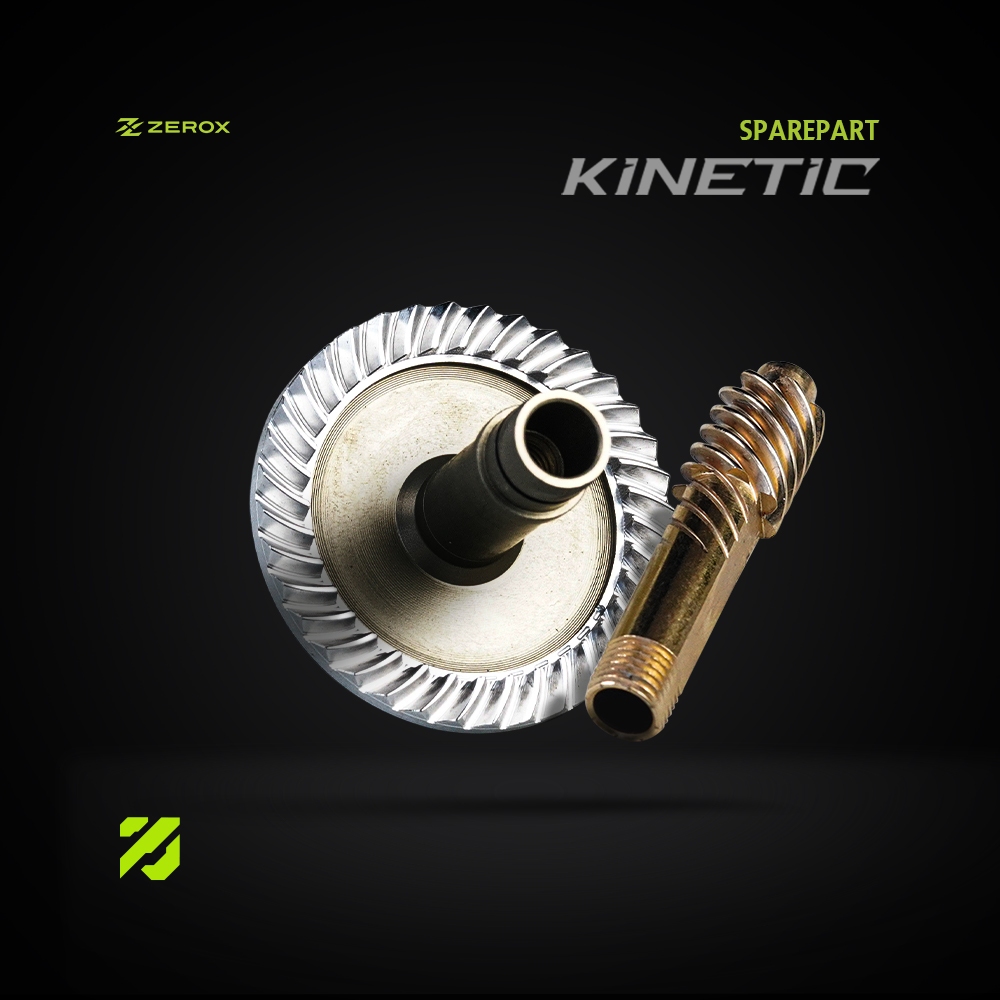 Sparepart Reel Wormshaft Power Handle Zerox Kinetic (Handle & Drive Gear)
