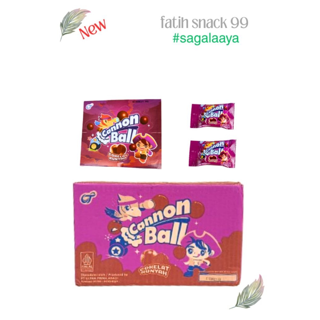 

CANNON BALL BOK ISI 6 BOK X 24 SCH X 5G PERMEN COKLAT KUNYAH