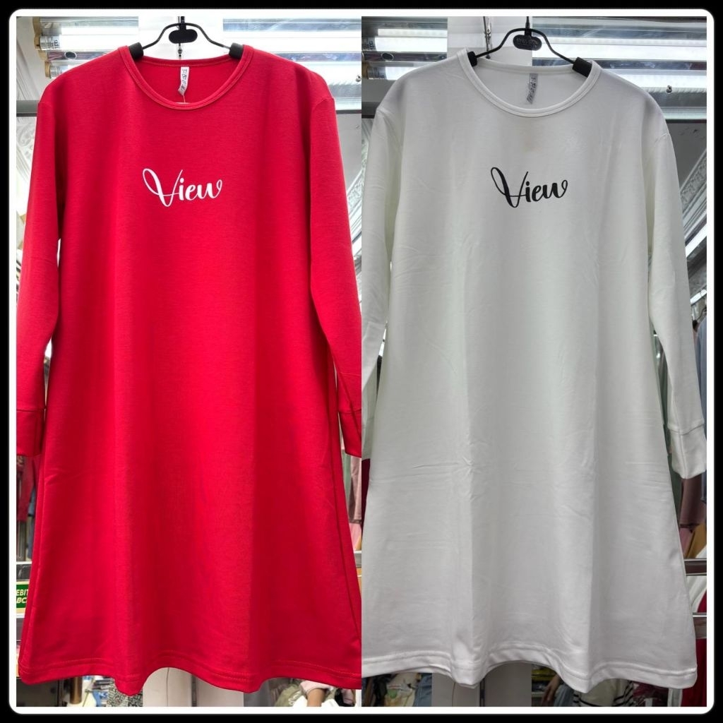 TUNIK MERAH PUTIH KAOS IMPORT SUPER JUMBO (REAL PIC)