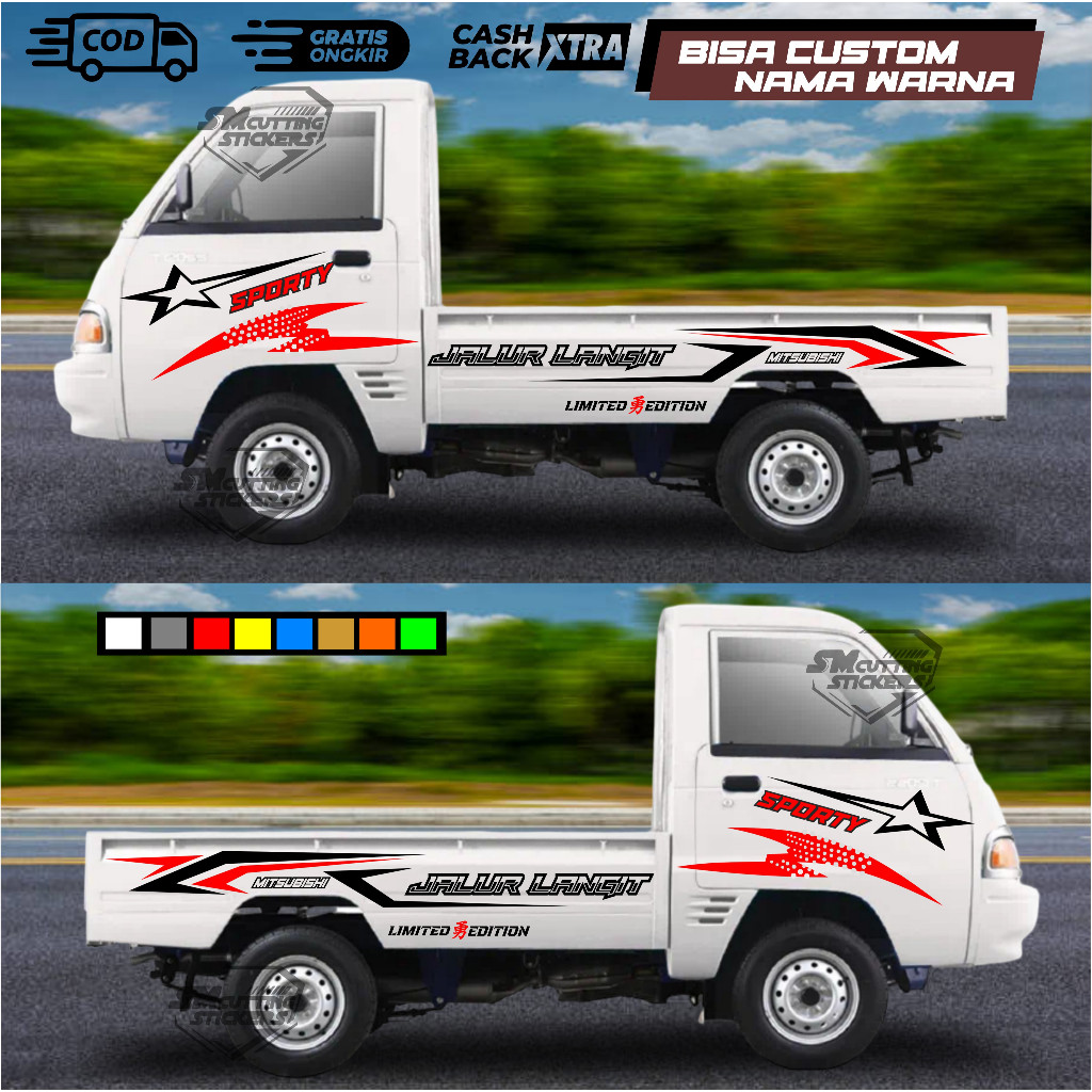 Stiker Mobil Pick Up Mitsubishi Stiker Pick Up Colt T 120SS  Terlaris