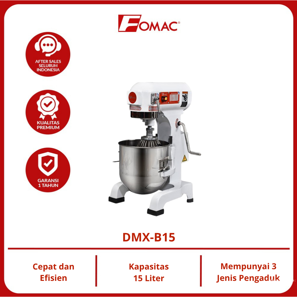 FOMAC Planetary Dough Mixer 15 Liter  DMX-B15