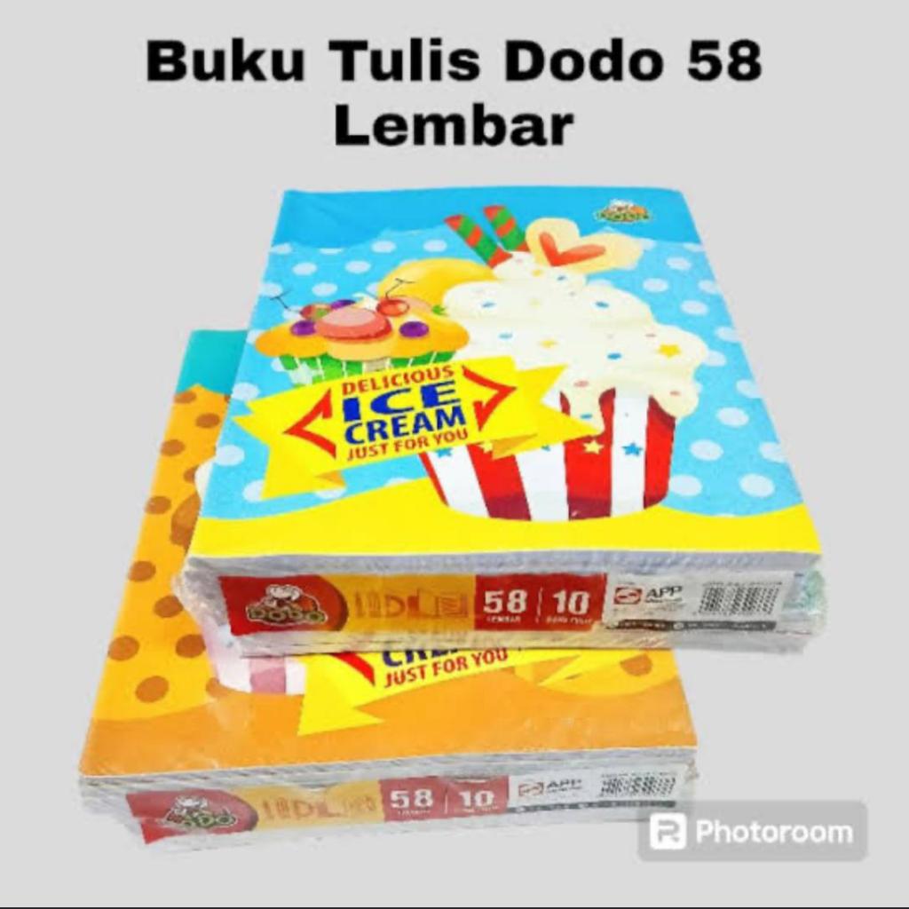 

[ PAK 58 LEMBAR ] Buku Tulis DODO by Sidu Isi 58 Lembar / Buku Tulis Murah Grosir (Isi 10 Buku)