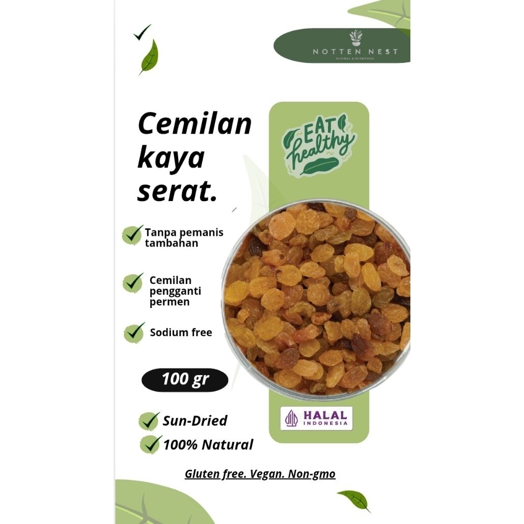 

Kismis Kuning 100gr/Golden Raisin | Camilan Manis Alami