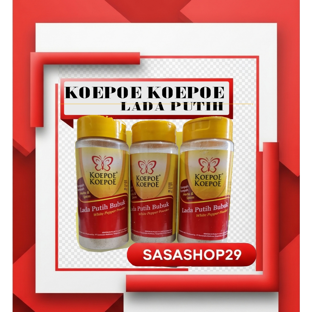 

Koepoe Koepoe Lada Putih Bubuk 85gr / Lada Putih Bubuk