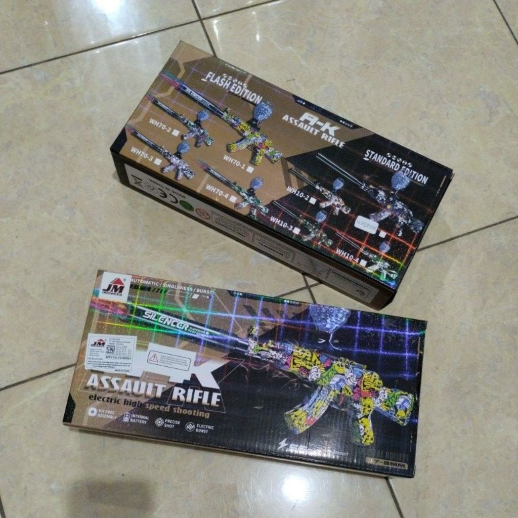 mainan pistol senjata electric toy model gun MP5 submachin gun aassaultriflee