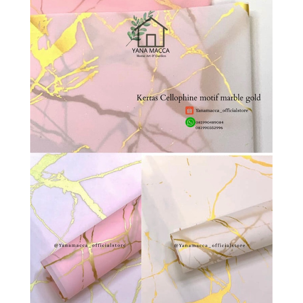 

cellophane marble gold