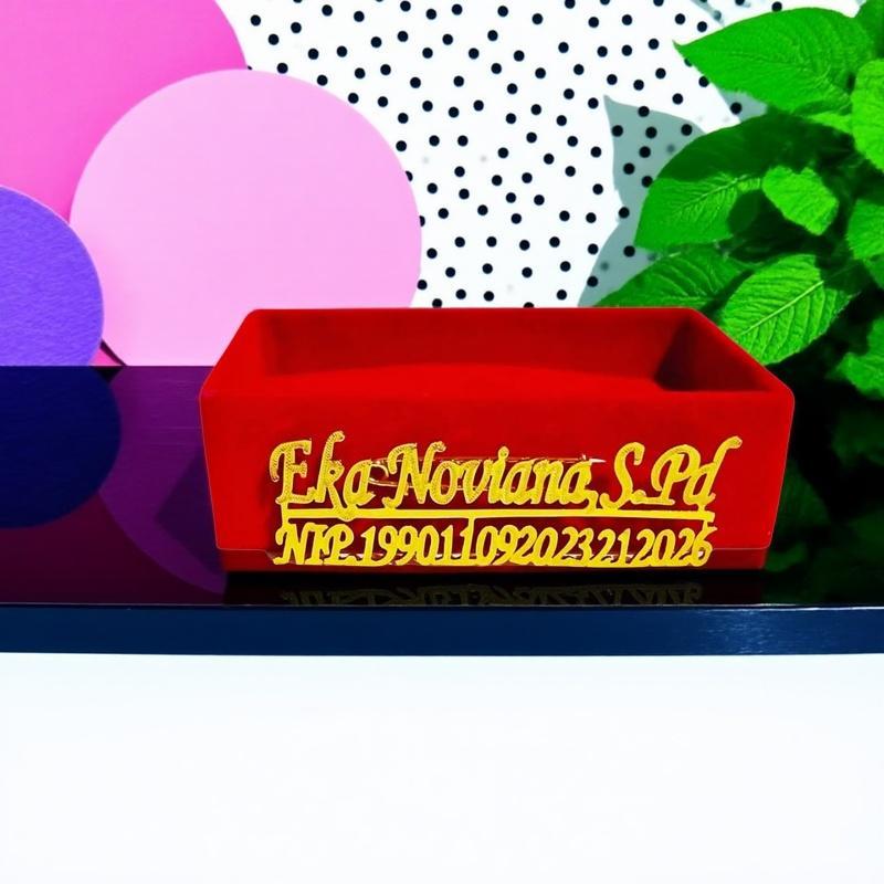 Bros NIP Titanium Custom Nama Sendiri Pin Hijab PNS