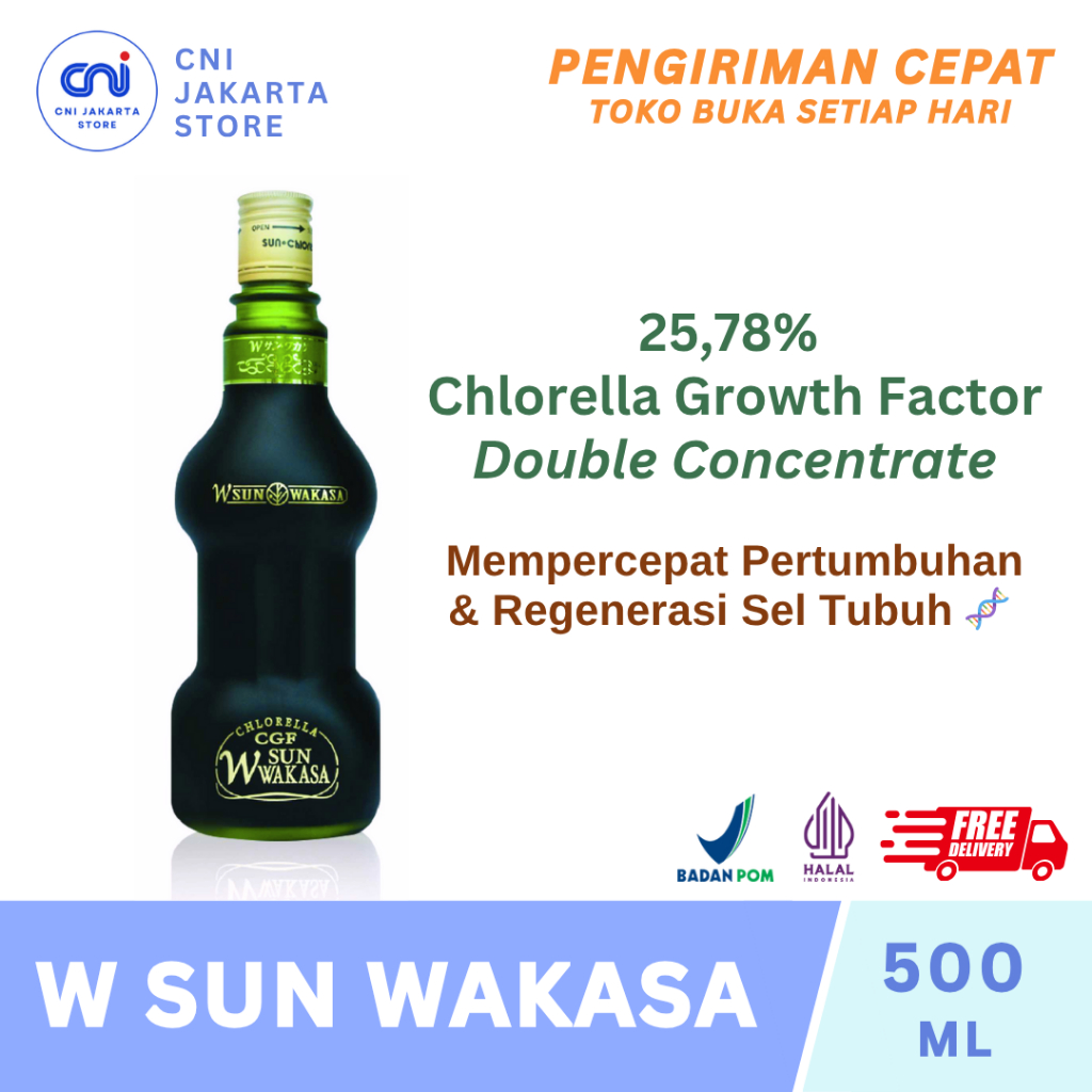 W Sun Wakasa 500 ml - Chlorella Growth Factor Extract with Honey & Plum