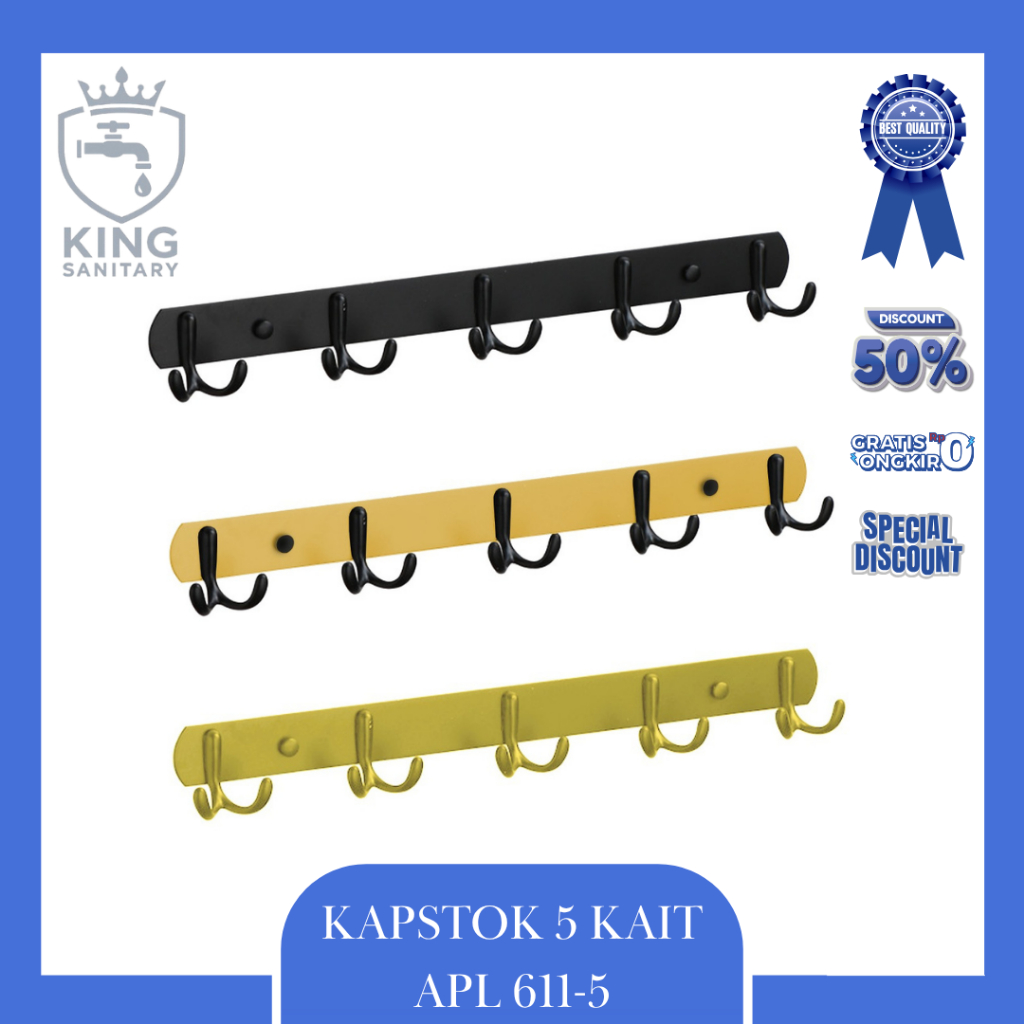 RT KAPSTOK 5 KAIT/ KAPSTOK MURAH/ GANTUNGAN BAJU/ GANTUNGAN BAJU 2 CABANG/ KAPSTOK HITAM/ KAPSTOK