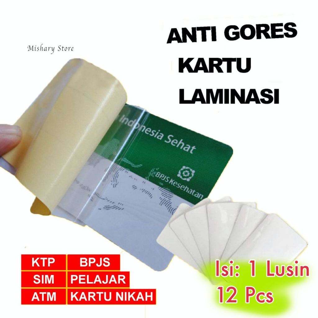 

[12 PCS] Sticker Anti Gores Kartu Stiker Transparan Melindungi KTP ATM SIM