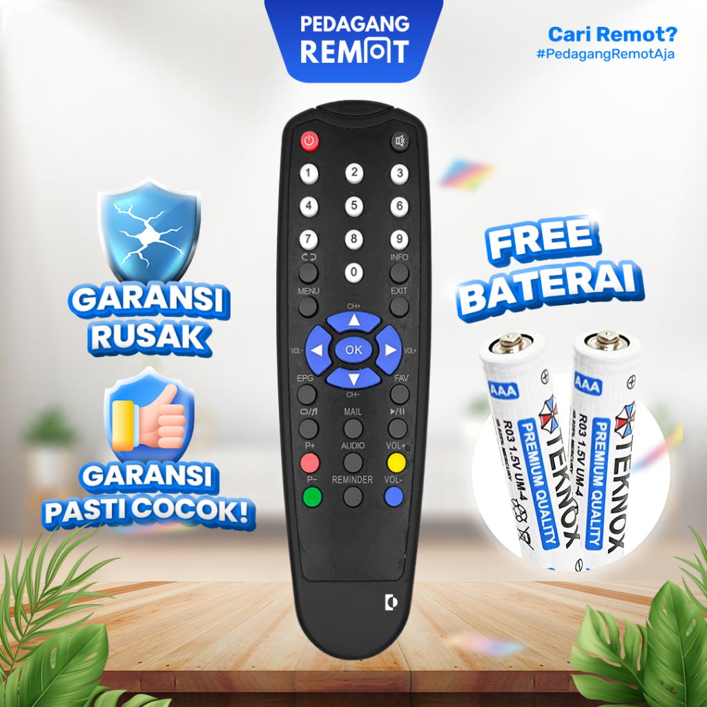 Remot Remote Receiver Parabola Topas Tv / K-Vision C1000 Original