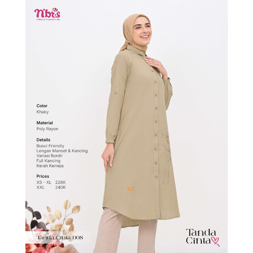 [ SALE ] ATASAN TUNIK NIBRAS NBRS TANDA CINTA 008 JUMBO XS - XXL OOTD KEREN KEKINIAN KEMEJA DEWASA C