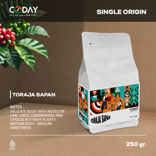 

Coday Coffee Lab Single Origin Espresso Arabica Coffee Toraja Sapan