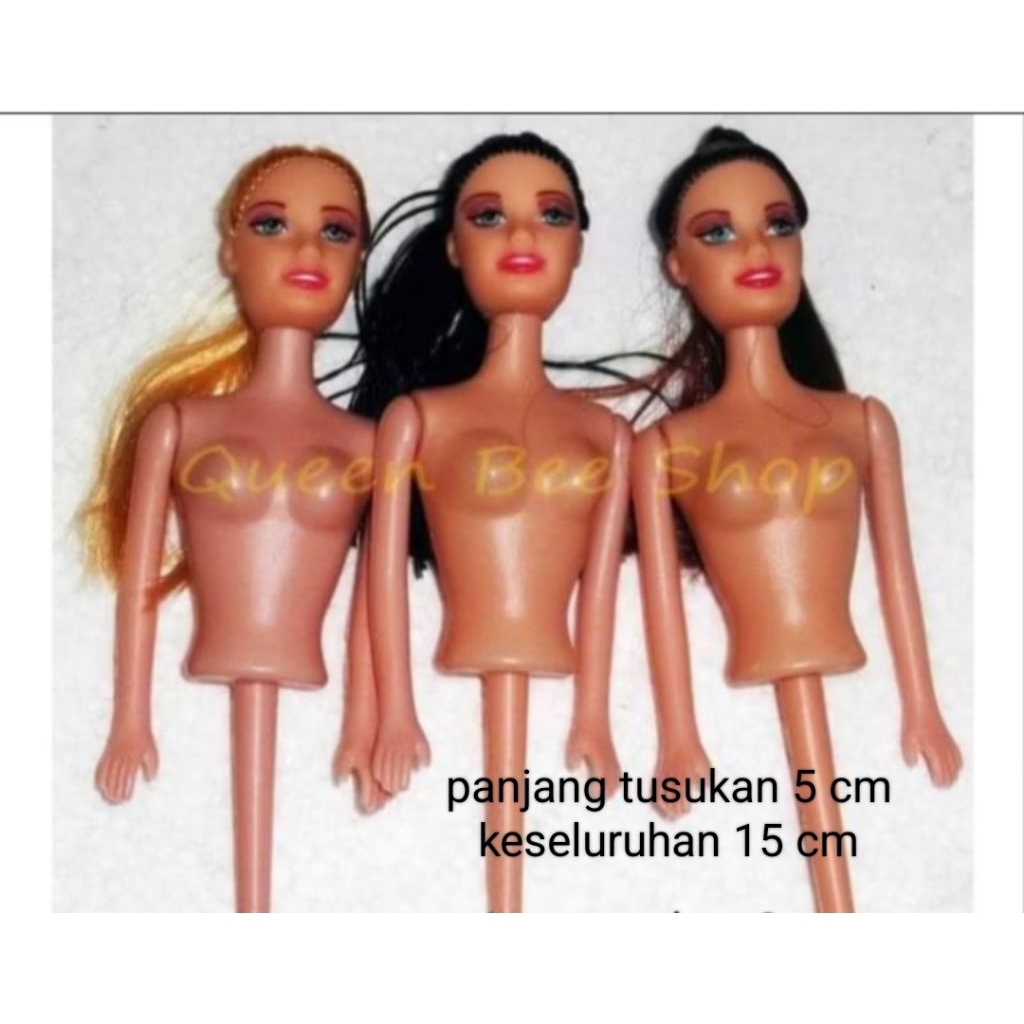 Topper Boneka Barbie Tusuk Untuk Cake/Puding Barbie