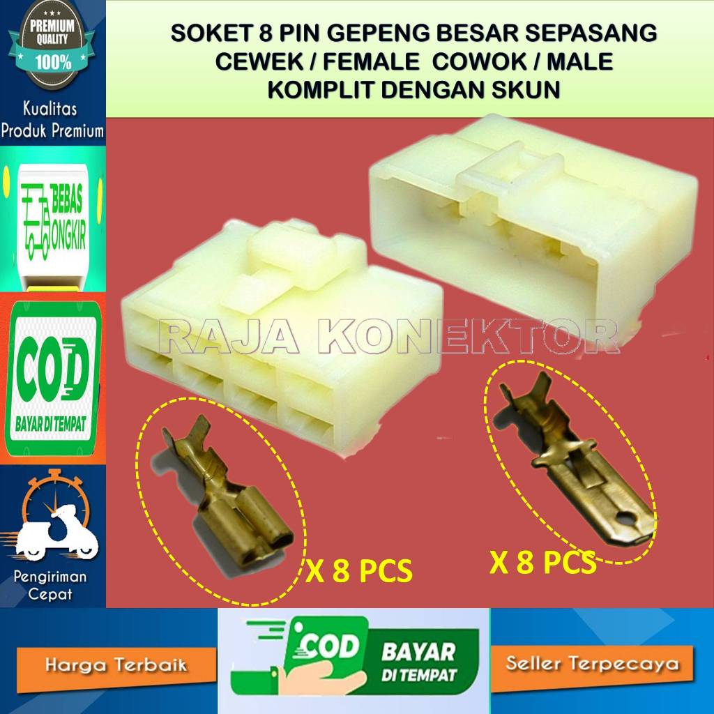 SOKET KABEL MOTOR 8 PIN BESAR -SOKET –SOKET KABEL–8 PIN- SOKET KABEL -SOKET KABEL- SOKET-SOKET KABEL