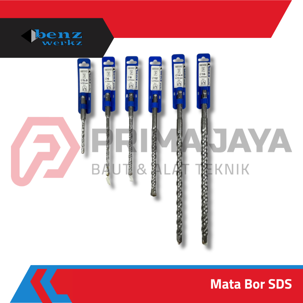 MATA BOR BETON / BOR TEMBOK SDS / MATA BOR ROTARY HAMMER / HAMMER DRILL BITS BENZ SEMUA UKURAN
