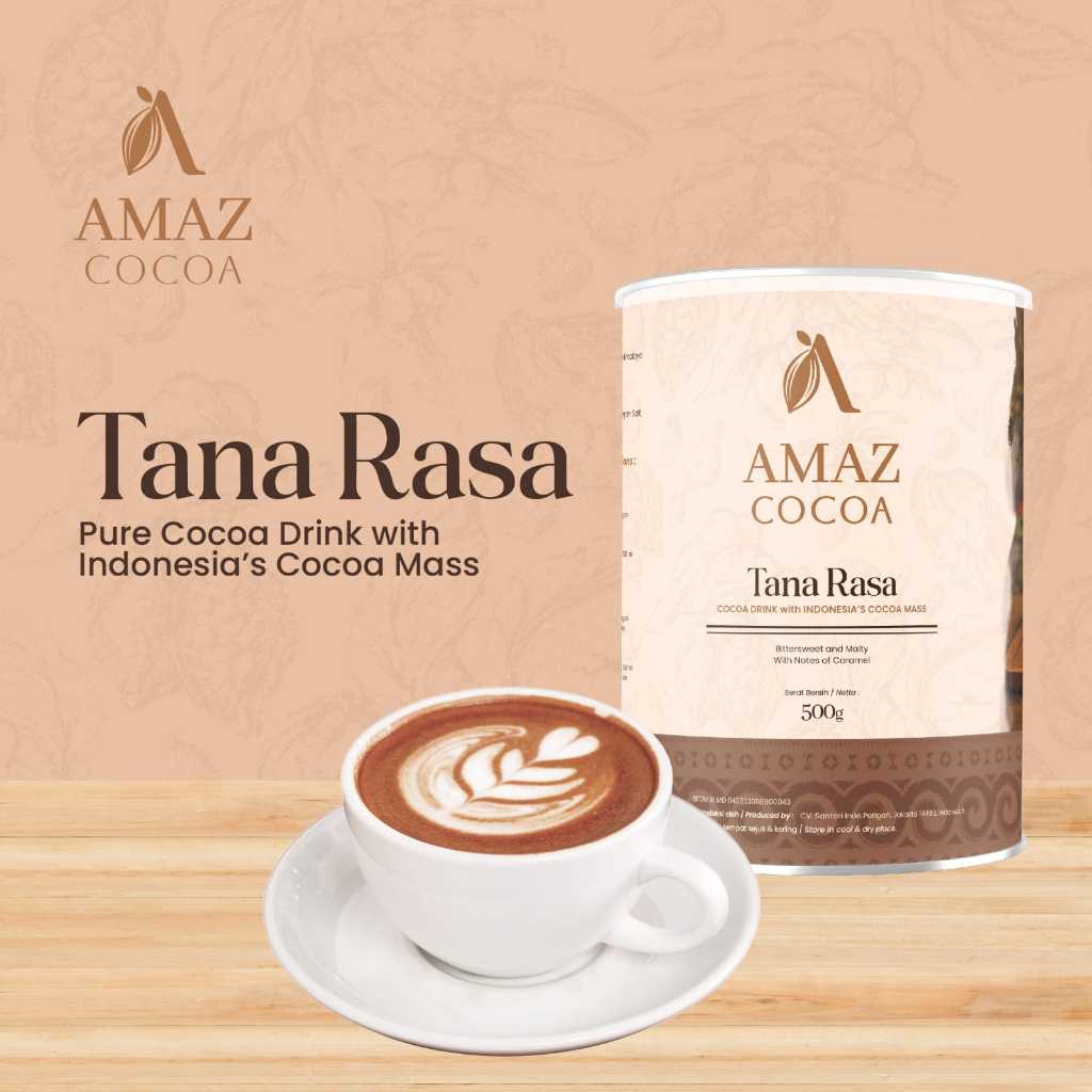 

Amaz Cocoa Tana Rasa - Bubuk Minuman Coklat Pure Dengan Cocoa Mass Dari Sulawesi - 500 Gram