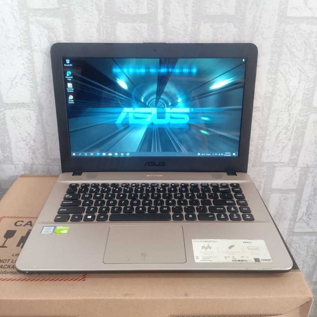 LAPTOP SECOND,Laptop Asus X441UBR, Core i3-7020U, Gen 7th, Ram 4/1TB,Black Glod