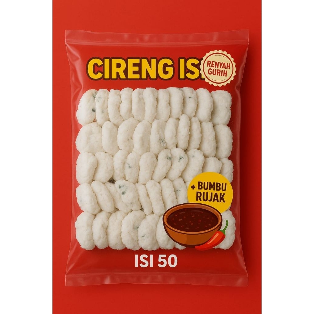 

cireng mini isi 50+bumbu rujak,renyah crispy