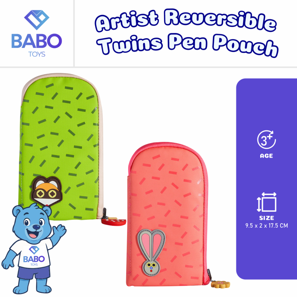 

Mideer Artist Reversible Twins Pen Pouch pencil case pencil box kotak pensil tempat alat tulis UMUR 3+ | Kado Mainan Anak Souvenir Goodie Bag Ultah Anak