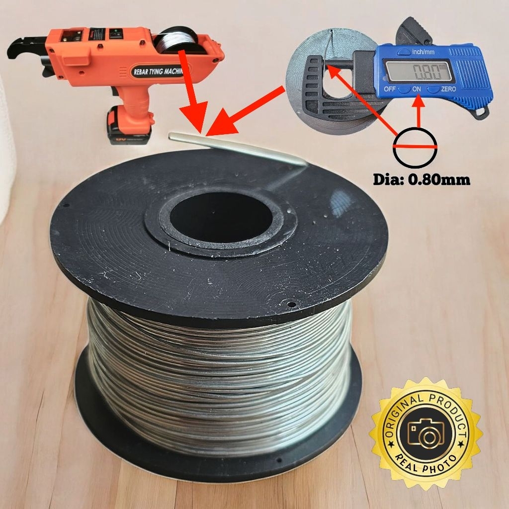 kawat rebar mesin pengikat besi proyek 0.80mm roll