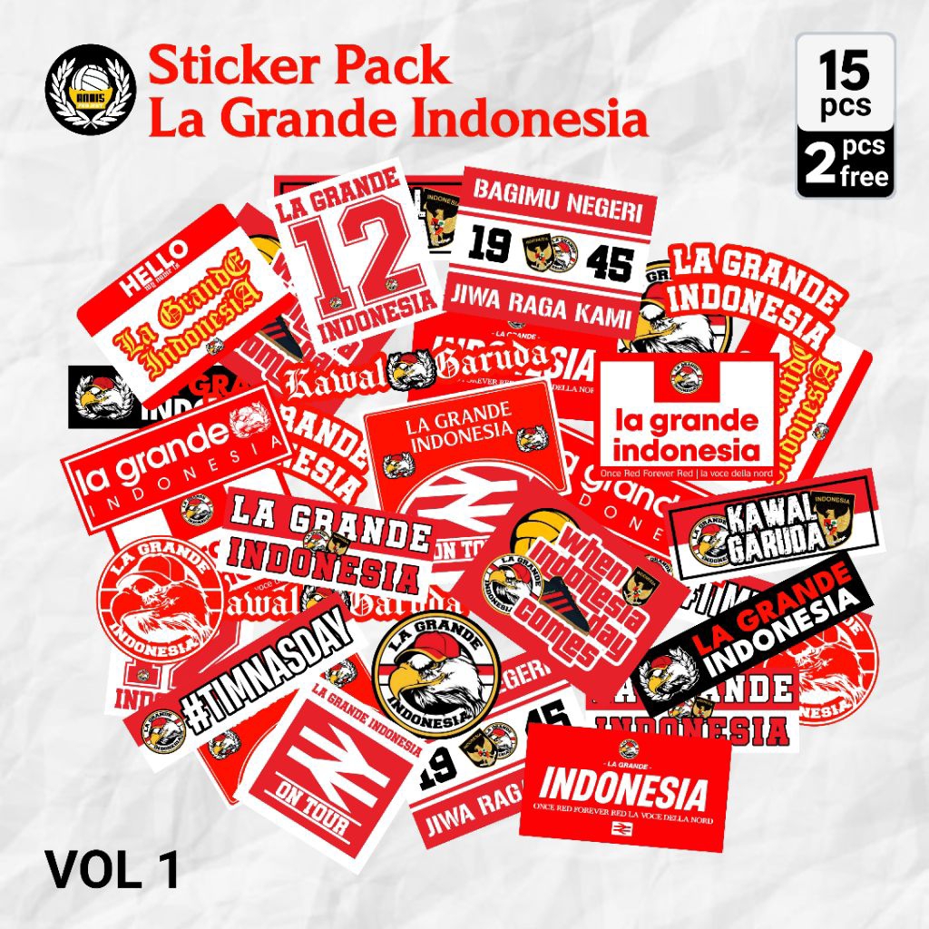 

Sticker Pack La Grande Indonesia VOL 1 | Timnas Indonesia Fans