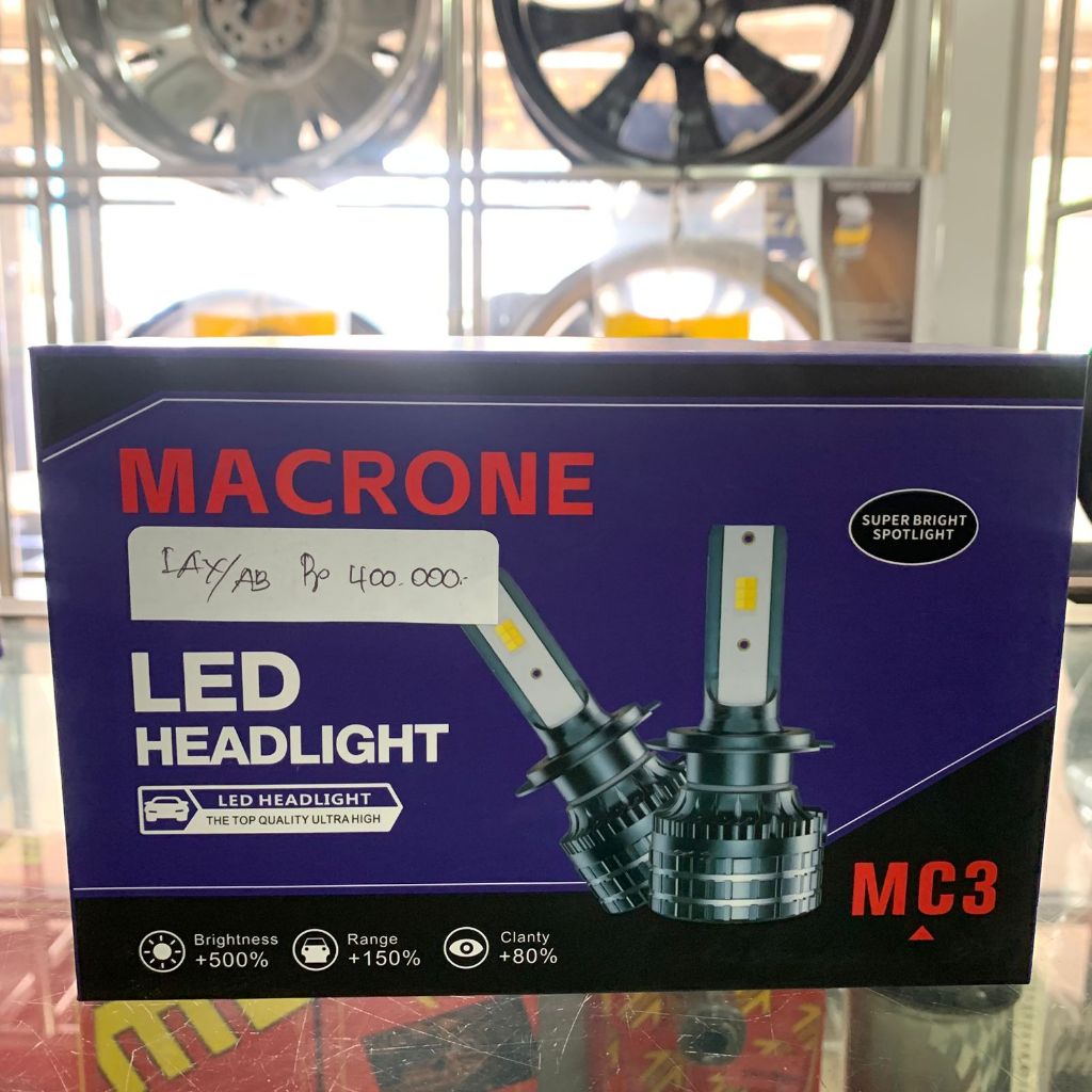 LAMPU LED TURBO MACRONE H11 MC3 ( 3 WARNA)
