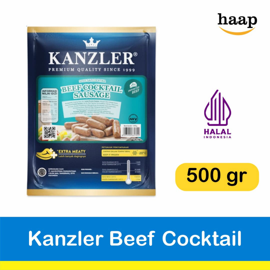 

Kanzler Beef Cocktail Sosis Sapi 500gr