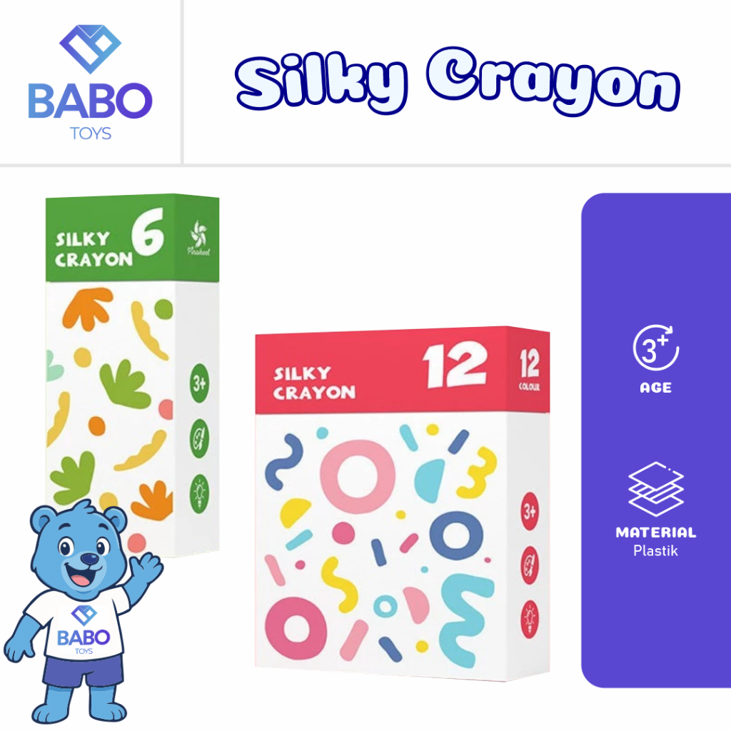 

PINWHEEL Silky Crayon Mainan Anak Mewarnai Drawing Coloring Book Art Krayon Anak yang Mudah Dihapus