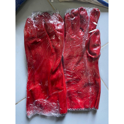 Sarung Tangan PVC Warna Merah (PVC Glove)