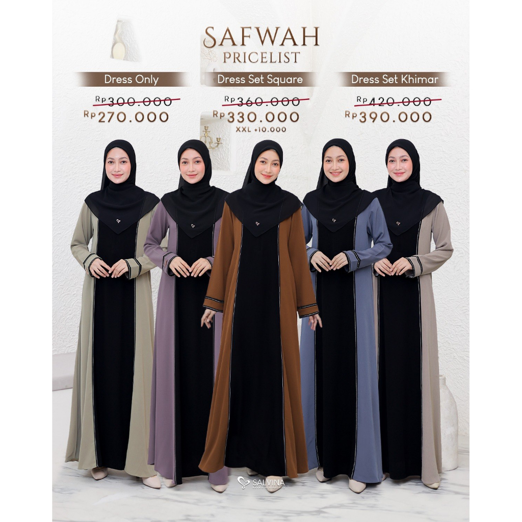 Abaya Safwah by Salvina Hijab Original