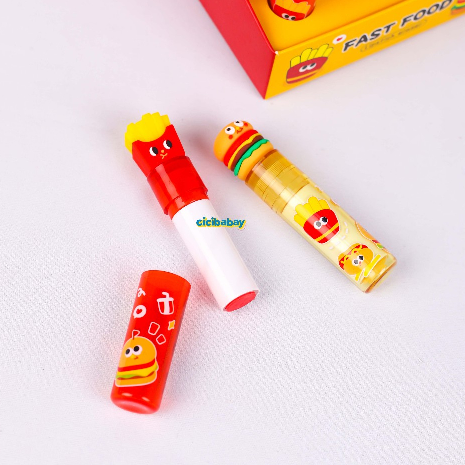 

Penghapus 3D Eraser Karakter Lucu Model Lipstik Eraser Fast Food Burger