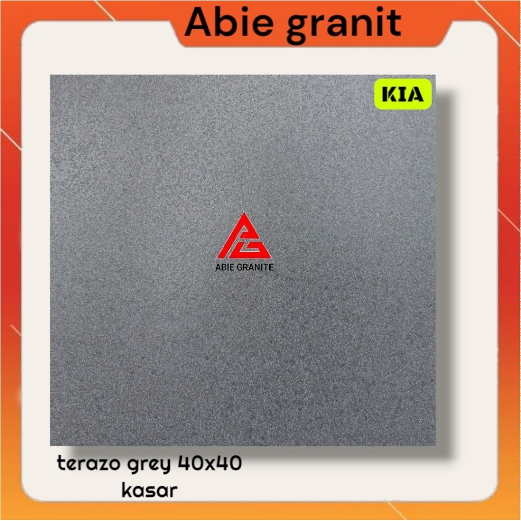 Kia Keramik lantai kamar mandi 40x40 terazo grey keramik kasar kw 3