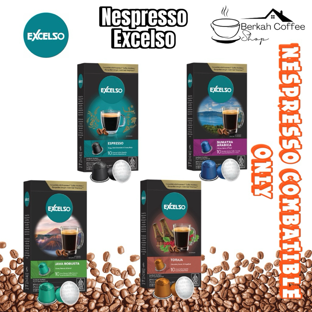

Excelso Kopi Kapsul NESPRESSO COMBATIBLE ONLY | 1box isi 10kopikapsul