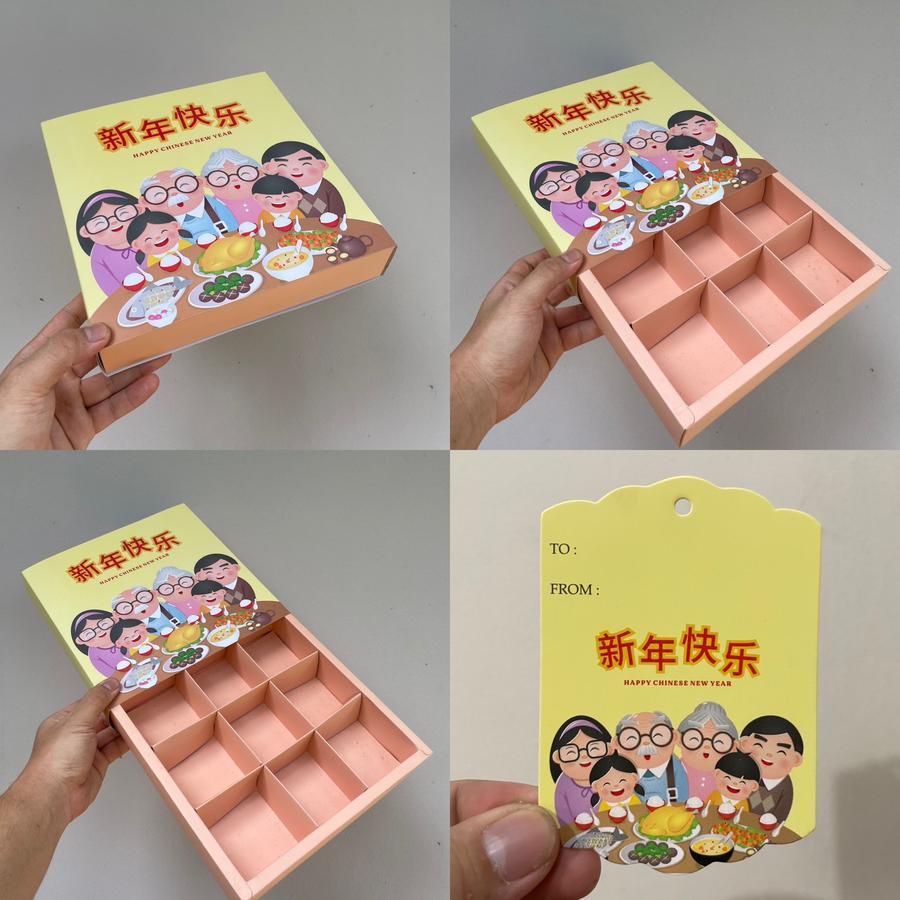 

Dus eggtart imlek sekat 9 kuning family dinner - Free Tag - Dus Pink