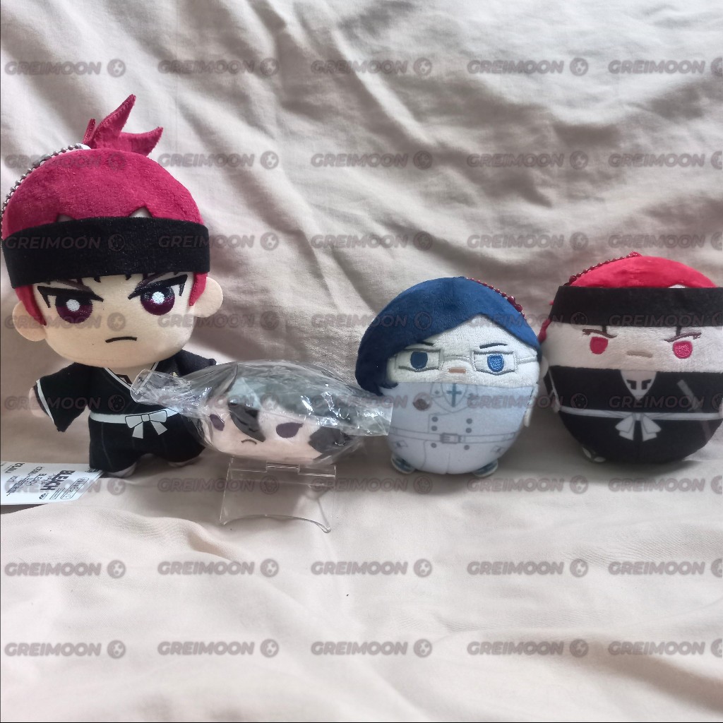 Gantungan/Keychain Boneka Plush Tomonui Fuwa Noru Anime Bleach Ishida Uryuu, Rukia Kuchiki, Renji Ab