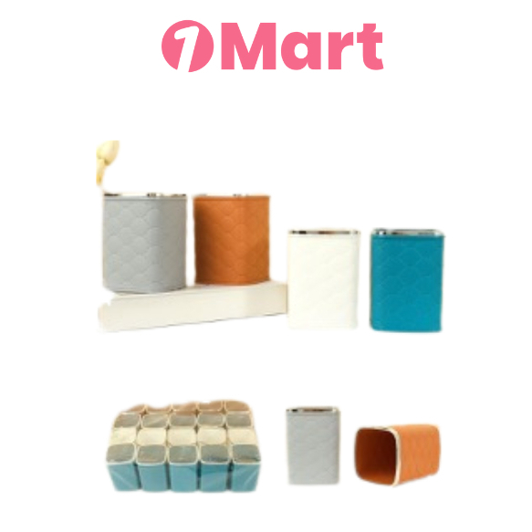 

1MART Tempat Pensil Kotak Kulit Sintetis Elegan
